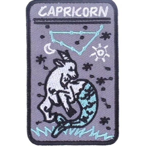 Retro Astrology Zodiac Sign Horoscope Birthday Gift  Patch Embroidered Spiritual - Picture 13 of 13